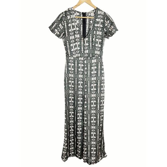 Show Me Your Mumu Snake Animal Print Wide Leg V-Neck Short Sleeve Jumpsuit XS - Picture 1 of 7